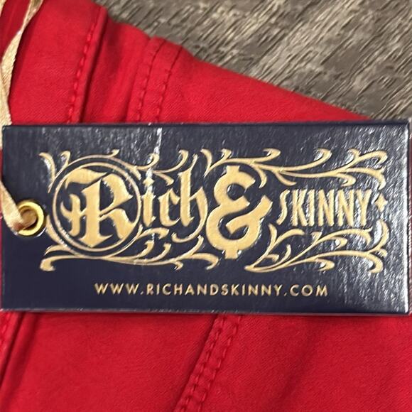 NWT Rich & Skinny Women's Low Rise Skinny Jean Red Size 30 - Picture 8 of 8